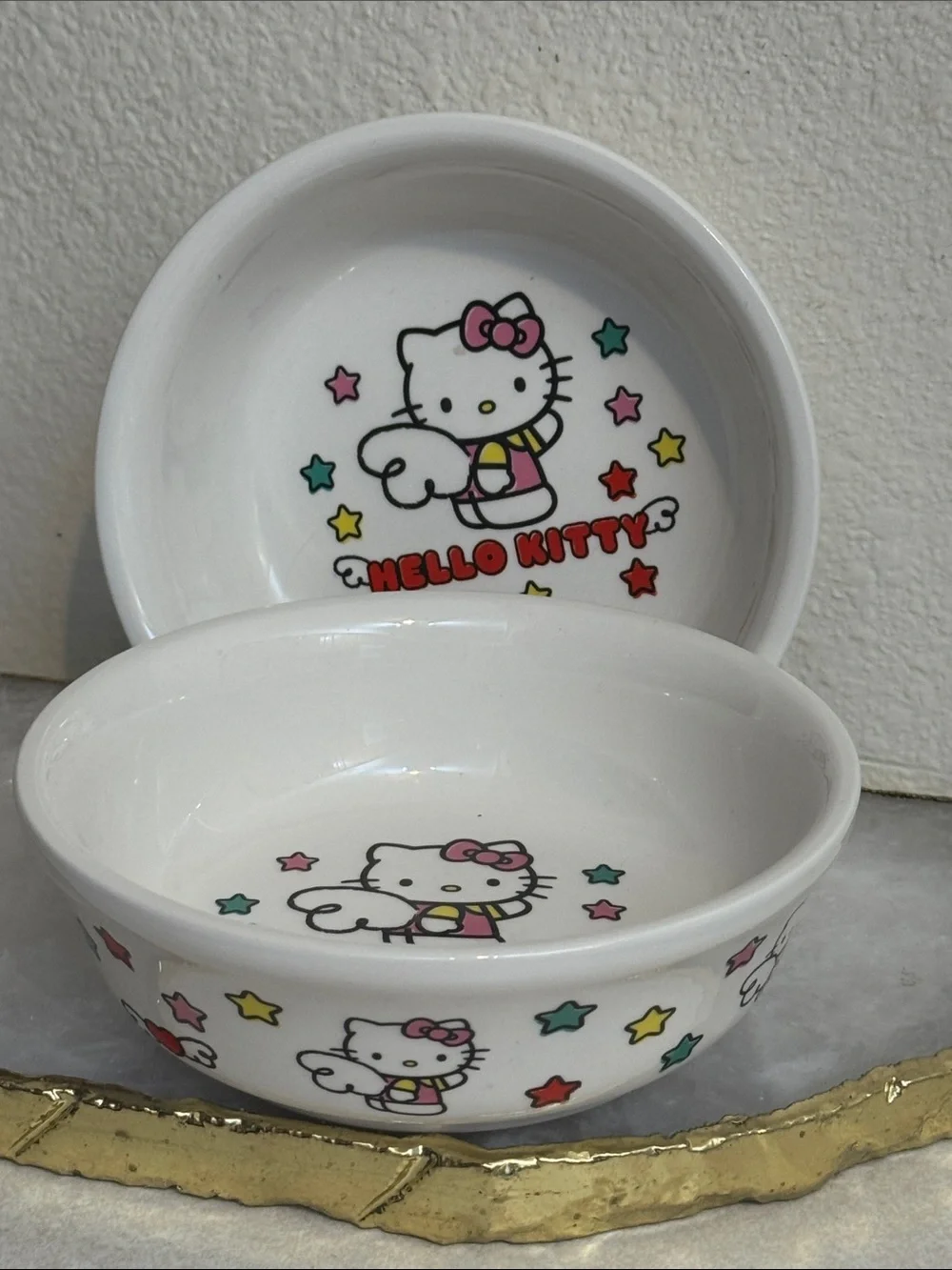 Hello Kitty Ceramic Pet Bowl Set